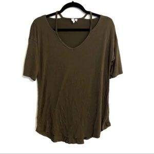 Cable & Gauge Olive Strappy Tee